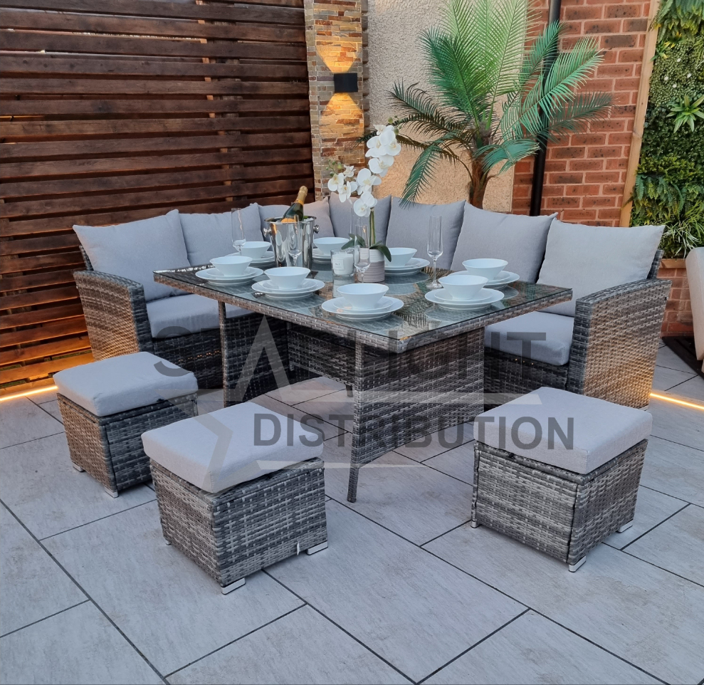 Myla 9 Seater Rattan Garden Furniture Set