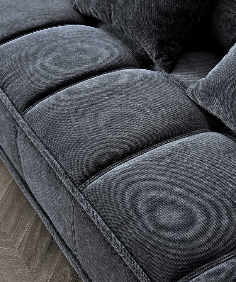 Aluxo Gramercy 3+2 Seater in Steel Velvet (PROMOTION)