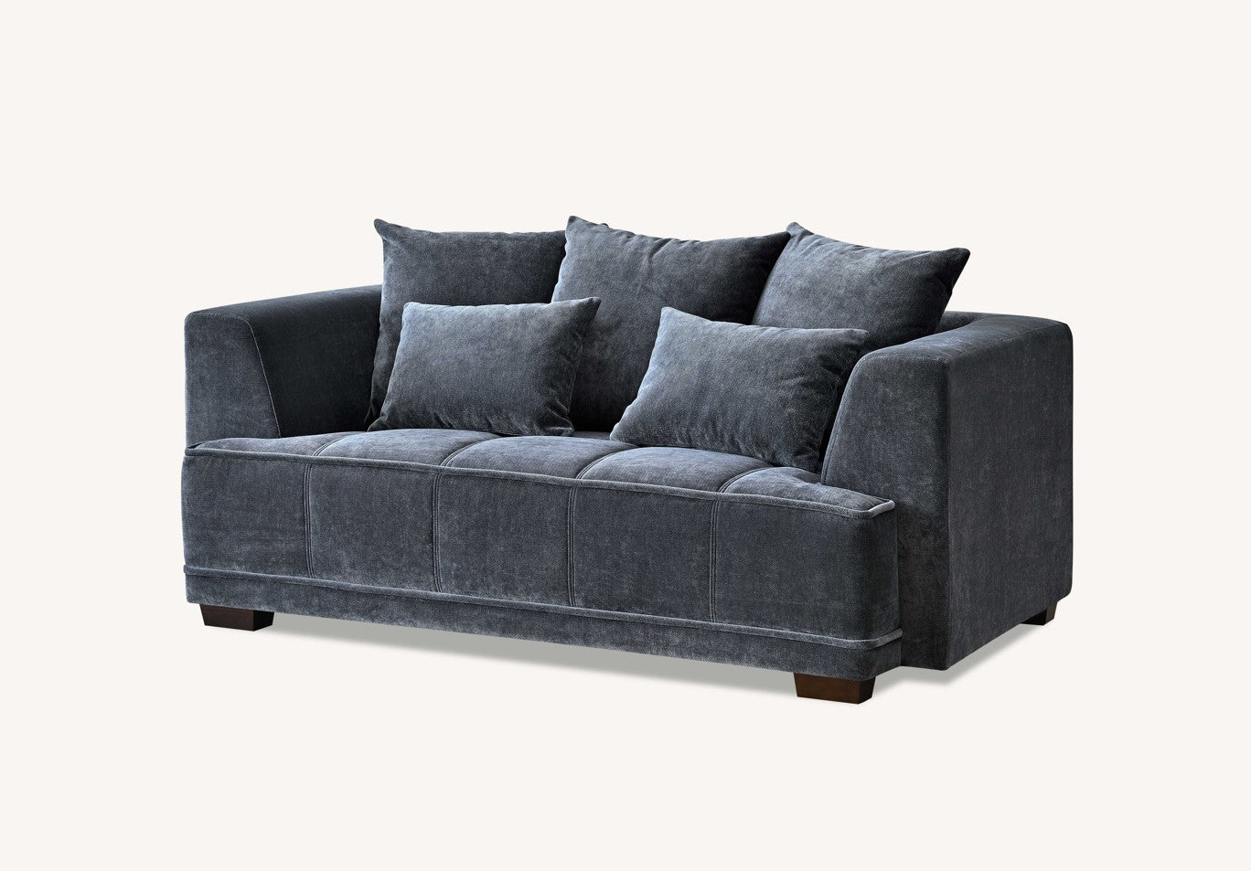 Aluxo Gramercy 3+2 Seater in Steel Velvet (PROMOTION)