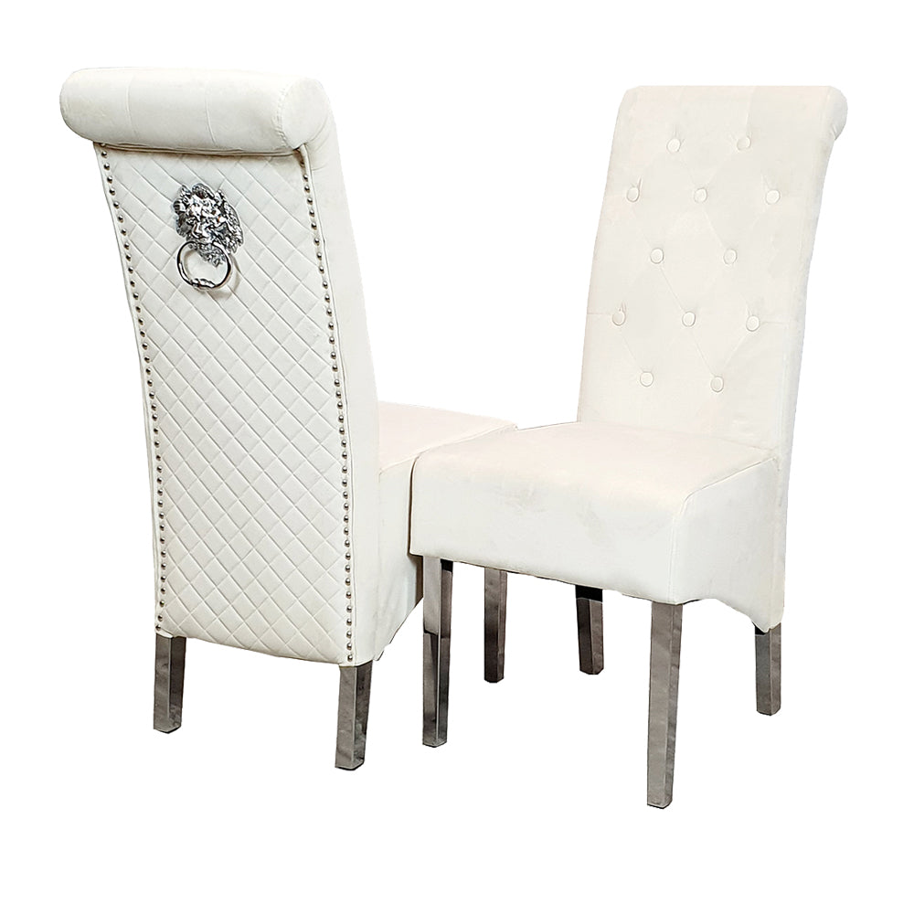 Set of 2 French Velvet Emma Chairs