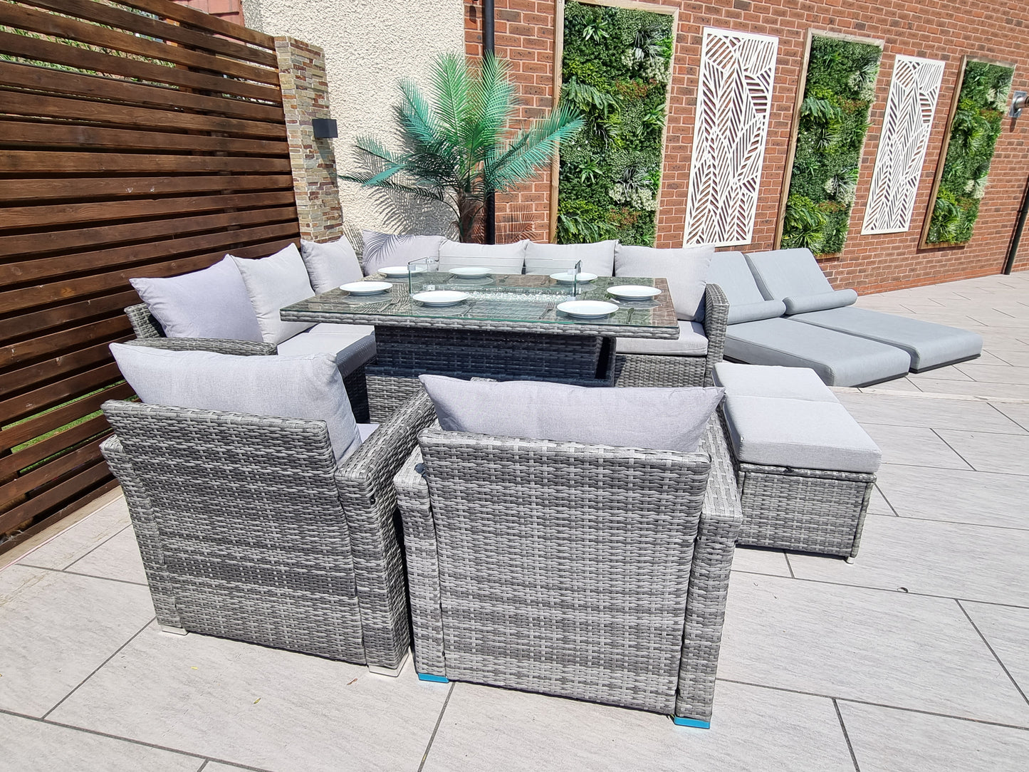 Pair of Myla 9 Seater Rattan Chairs