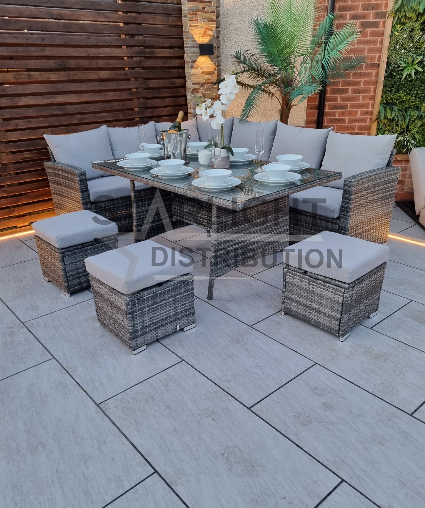Myla 9 Seater Rattan Garden Furniture Set