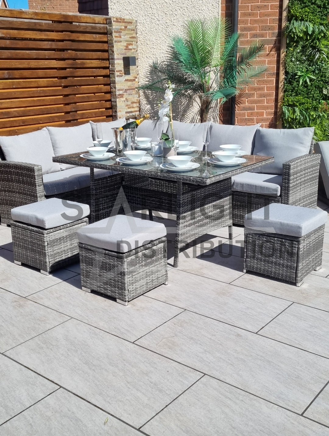 Myla 9 Seater Rattan Garden Furniture Set