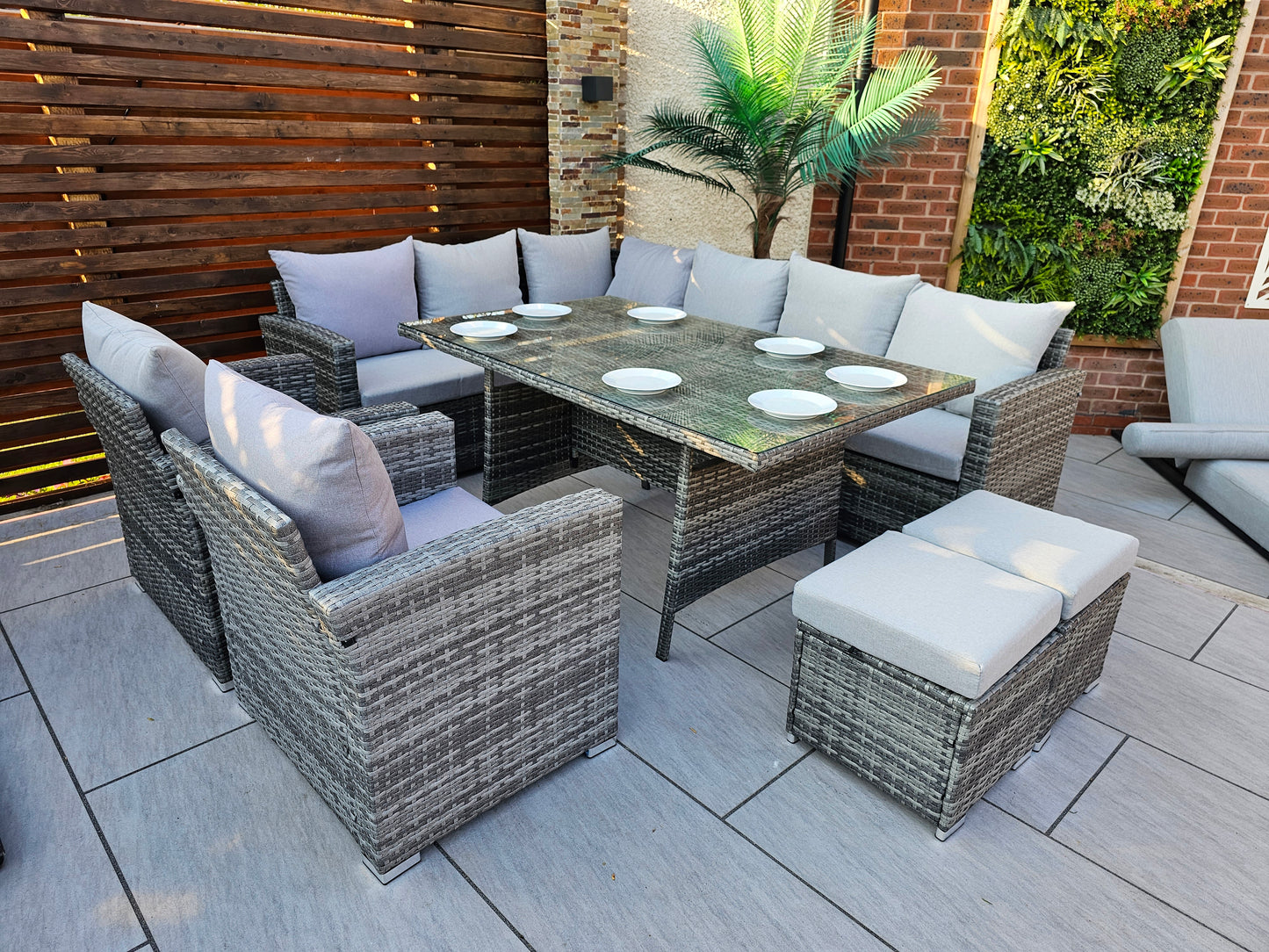 Myla 9 Seater Rattan Garden Furniture Set