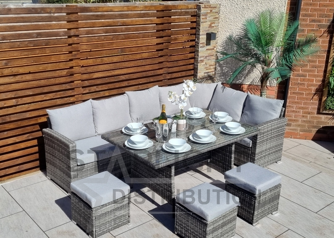 Myla 9 Seater Rattan Garden Furniture Set