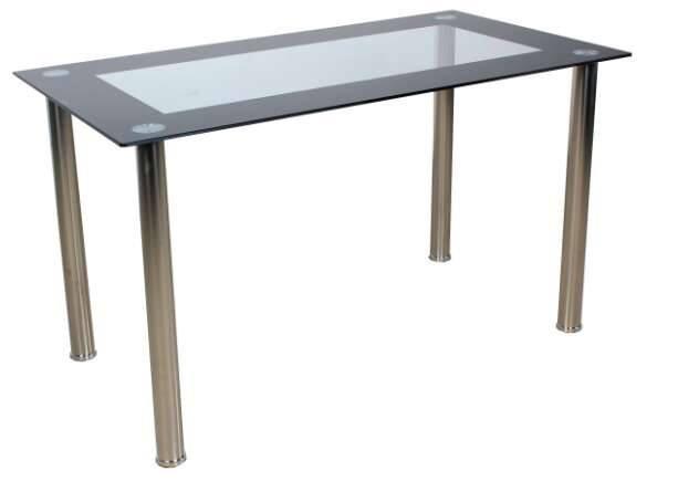 Amalfi 4 seater dining set black