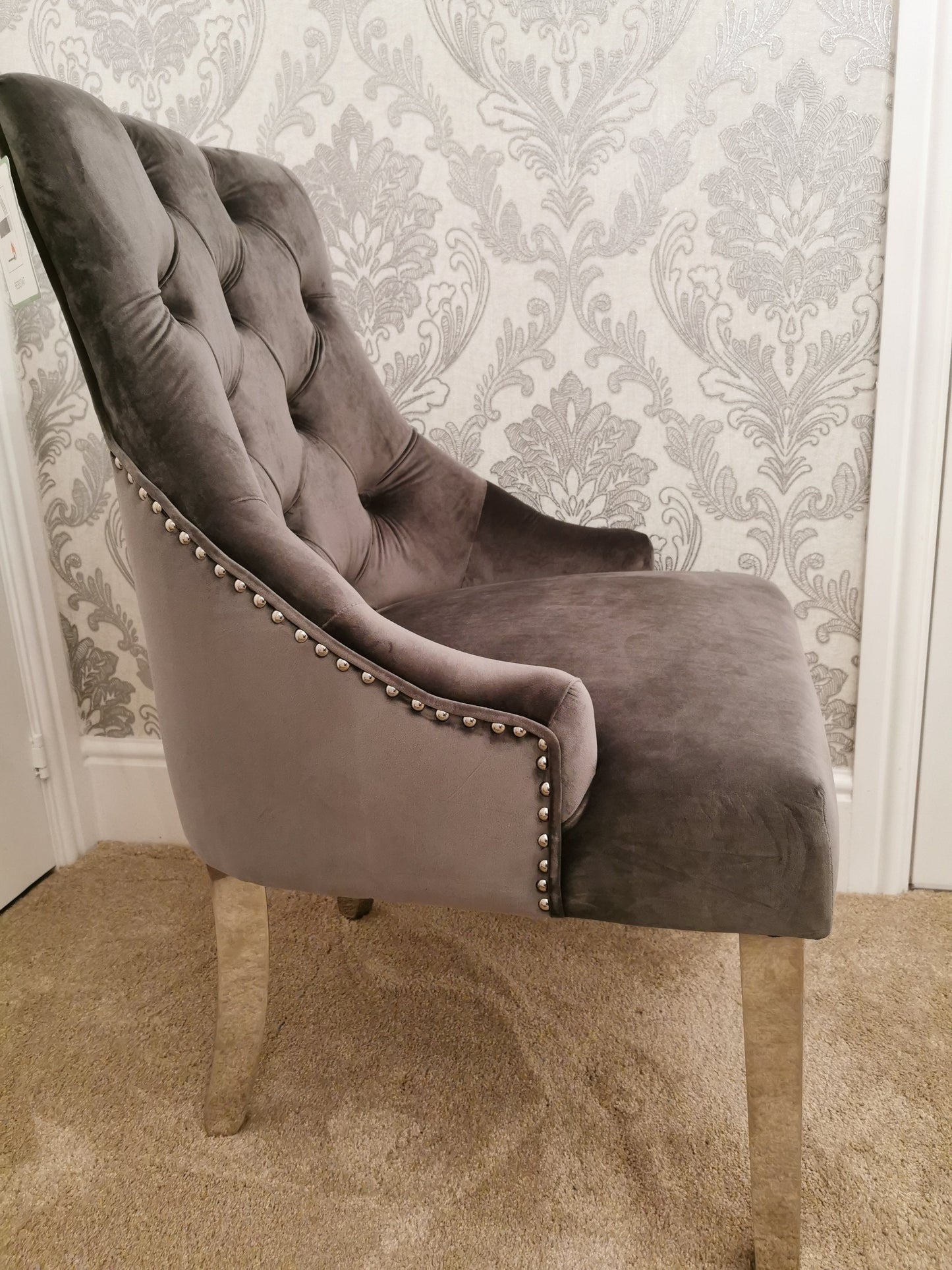 Mayfair White Glass Dining Table Set