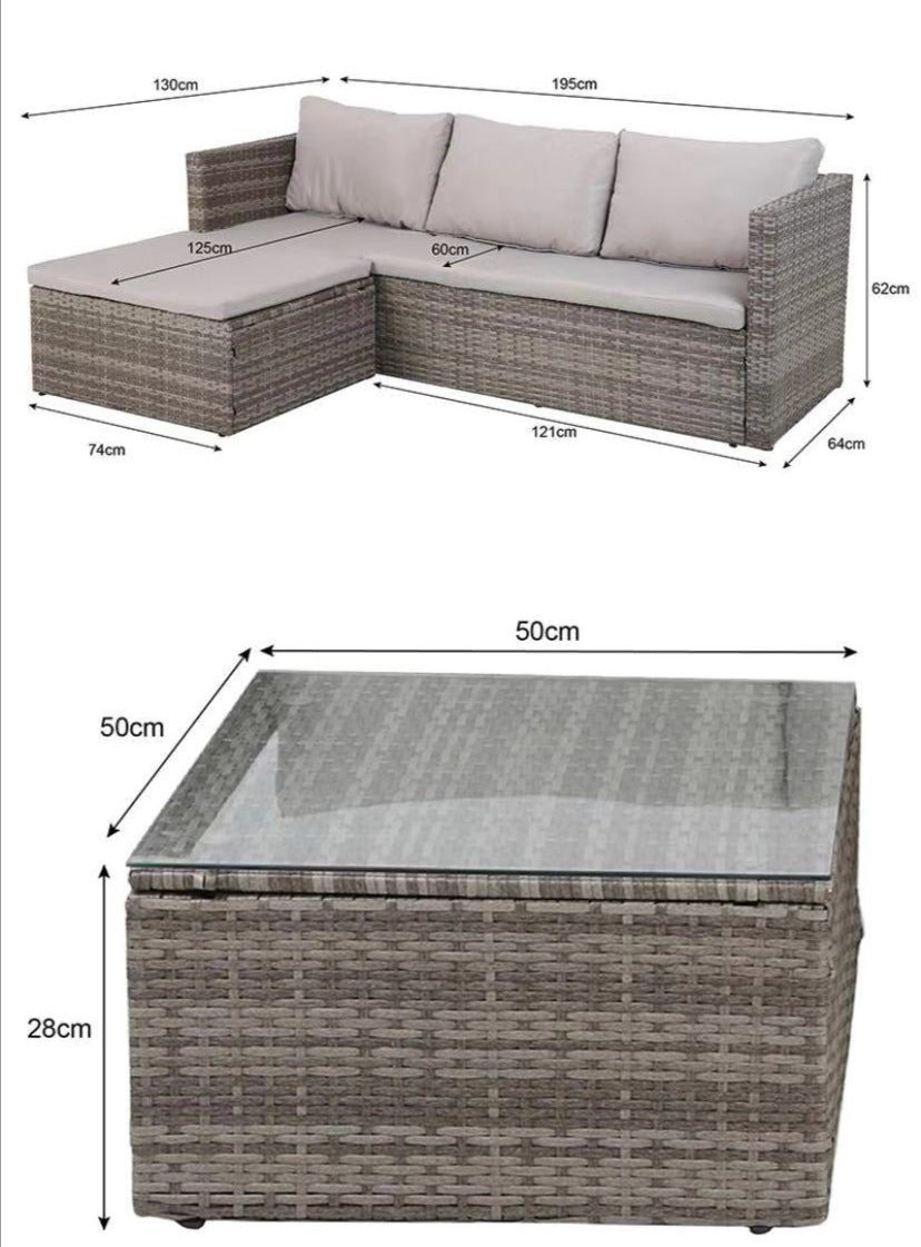 Millan 4 Seater Rattan Corner Set