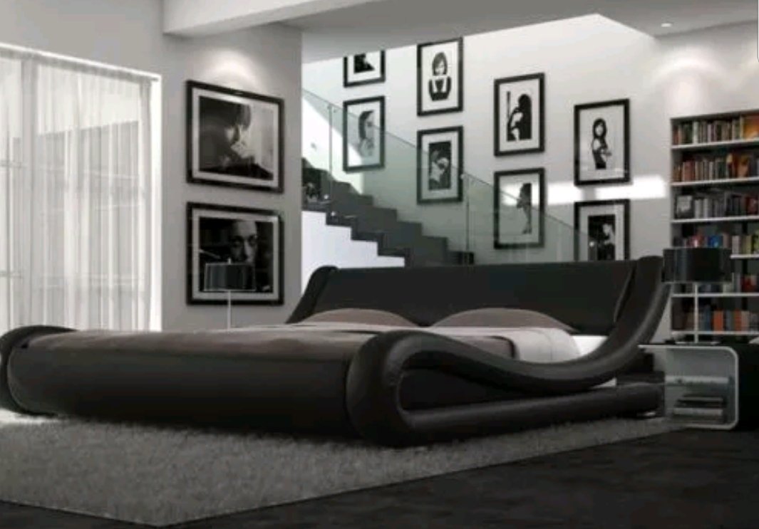 ITALIAN MODERN LEATHER BED