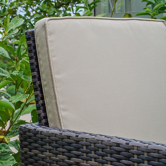 8 Seater Cubed Rattan Garden Furniture Set – Close Up Cushion & Material Texture Detail