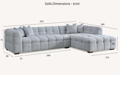 Aluxo Tribeca Corner Fabric Sofa Right Hand