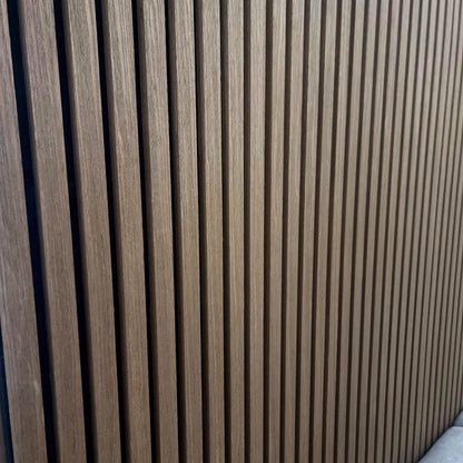 Pack Of 2 Real Wood Acoustic Slat Wall Panels (Walnut)