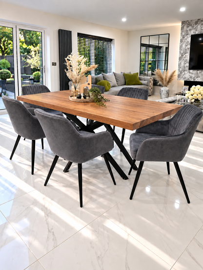 Arden Oak Dining Table Set