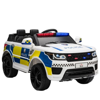 12V Ride-On Police Car with Bluetooth, Lights, and Sirens