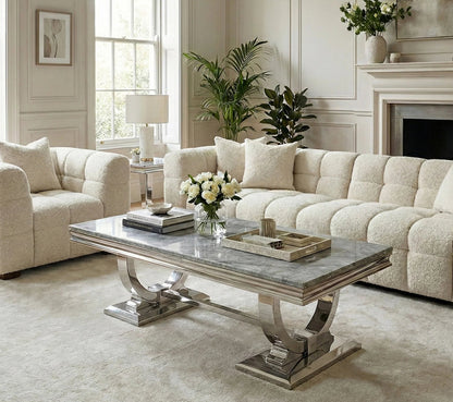 Arianna Chrome Coffee Table
