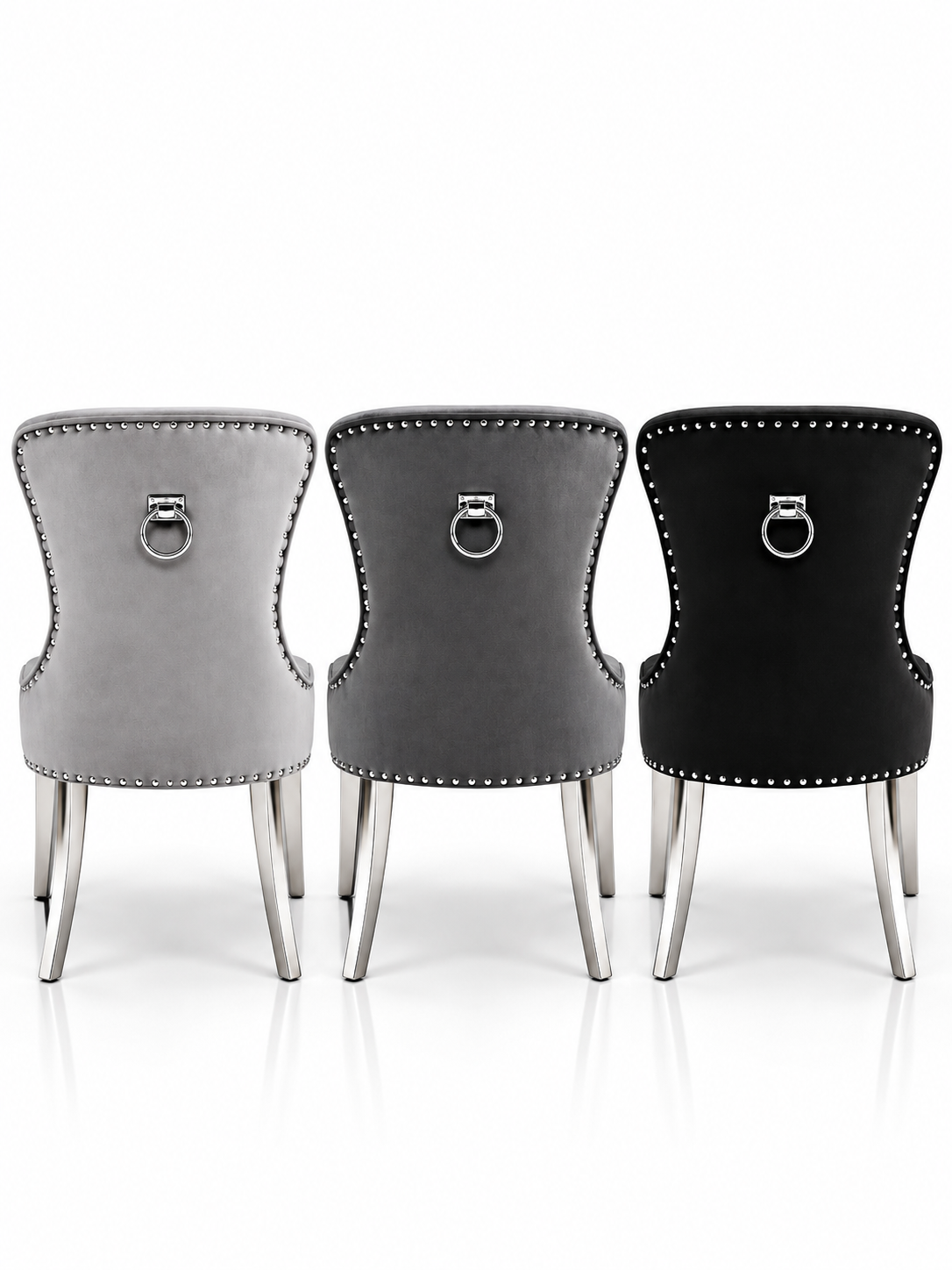 Louis Trafalgar Marble Dining Set – Bull Ring Chair Colour Options Light Grey Dark Grey & Black | Starlight Distribution