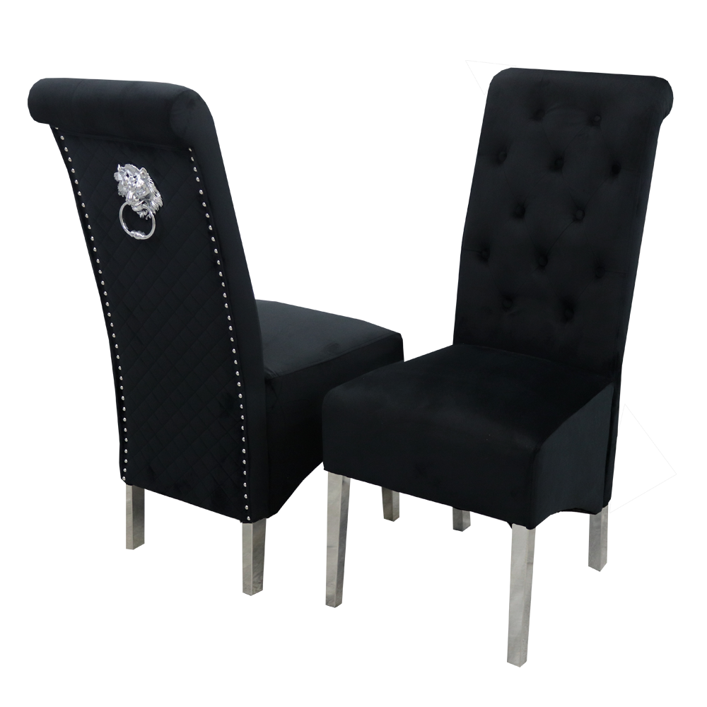 Set of 2 French Velvet Emma Chairs