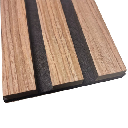 Pack Of 2 Real Wood Acoustic Slat Wall Panels (Light Oak)
