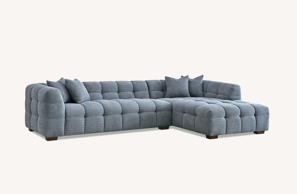 Aluxo Tribeca Corner Fabric Sofa Right Hand