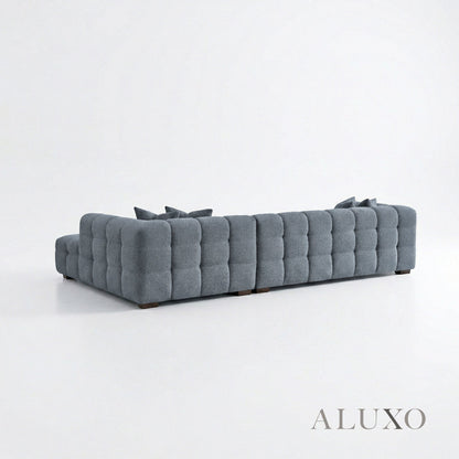 Aluxo Tribeca Bubble Right Hand Facing (RHF) Corner Sofa – Iron Grey Bouclé