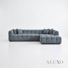 Aluxo Tribeca Bubble Right Hand Facing (RHF) Corner Sofa – Iron Grey Bouclé