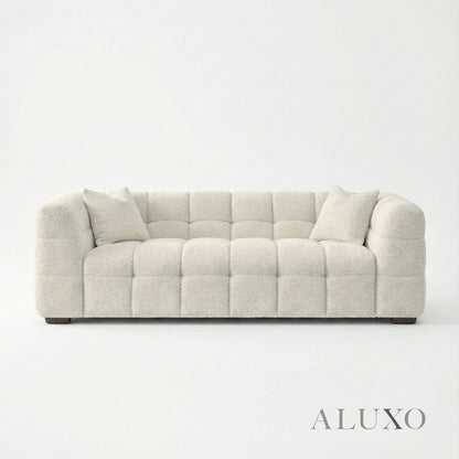 Aluxo Tribeca Bubble 3 Seater Sofa – Oatmeal Beige Bouclé