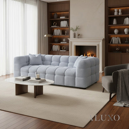 Aluxo Tribeca Bubble 3 Seater Sofa – Pearl Bouclé