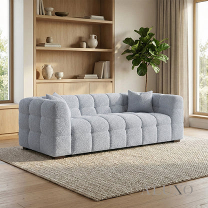 Aluxo Tribeca Bubble 3 Seater Sofa – Pearl Bouclé