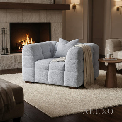 Aluxo Tribeca Bubble Armchair – Pearl Bouclé