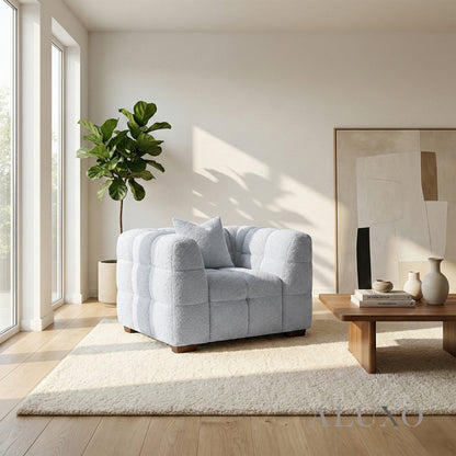 Aluxo Tribeca Bubble Armchair – Pearl Bouclé