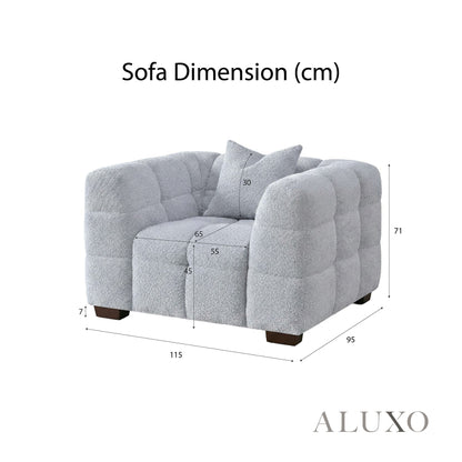 Aluxo Tribeca Bubble Armchair – Pearl Bouclé
