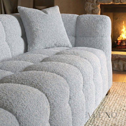 Aluxo Tribeca Bubble 4 Seater Large Sofa – Pearl Bouclé