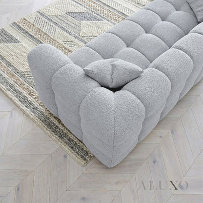 Aluxo Tribeca Bubble 4 Seater Large Sofa – Pearl Bouclé
