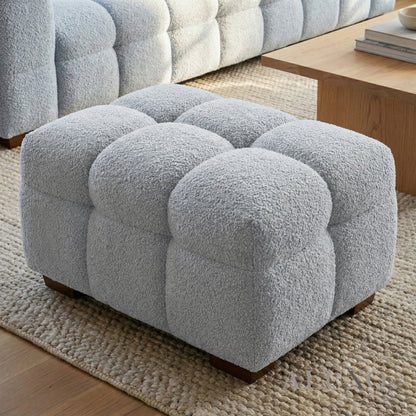 Aluxo Tribeca Bubble Matching Footstool – Pearl Bouclé