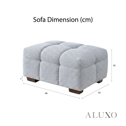 Aluxo Tribeca Bubble Matching Footstool – Pearl Bouclé