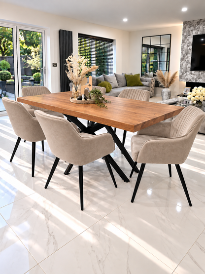 Arden Oak Dining Table Set