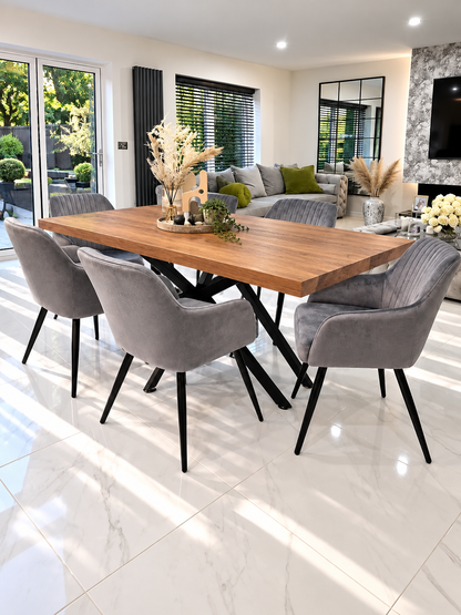 Arden Oak Dining Table Set
