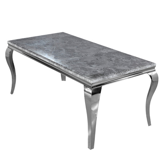 Trafalgar Solid Marble Dining Table Chrome.        (Tabletop Colour Options Available)