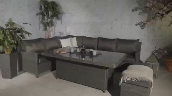 Paris 9 Seater Rattan Garden Furniture Set With Firepit Table – Product Overview & Demonstration Video