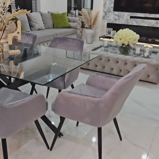 Amalfi Glass Dining Set – Product Overview Video | Starlight Distribution
