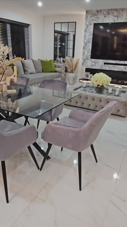 Amalfi Glass Dining Set – Product Overview Video | Starlight Distribution
