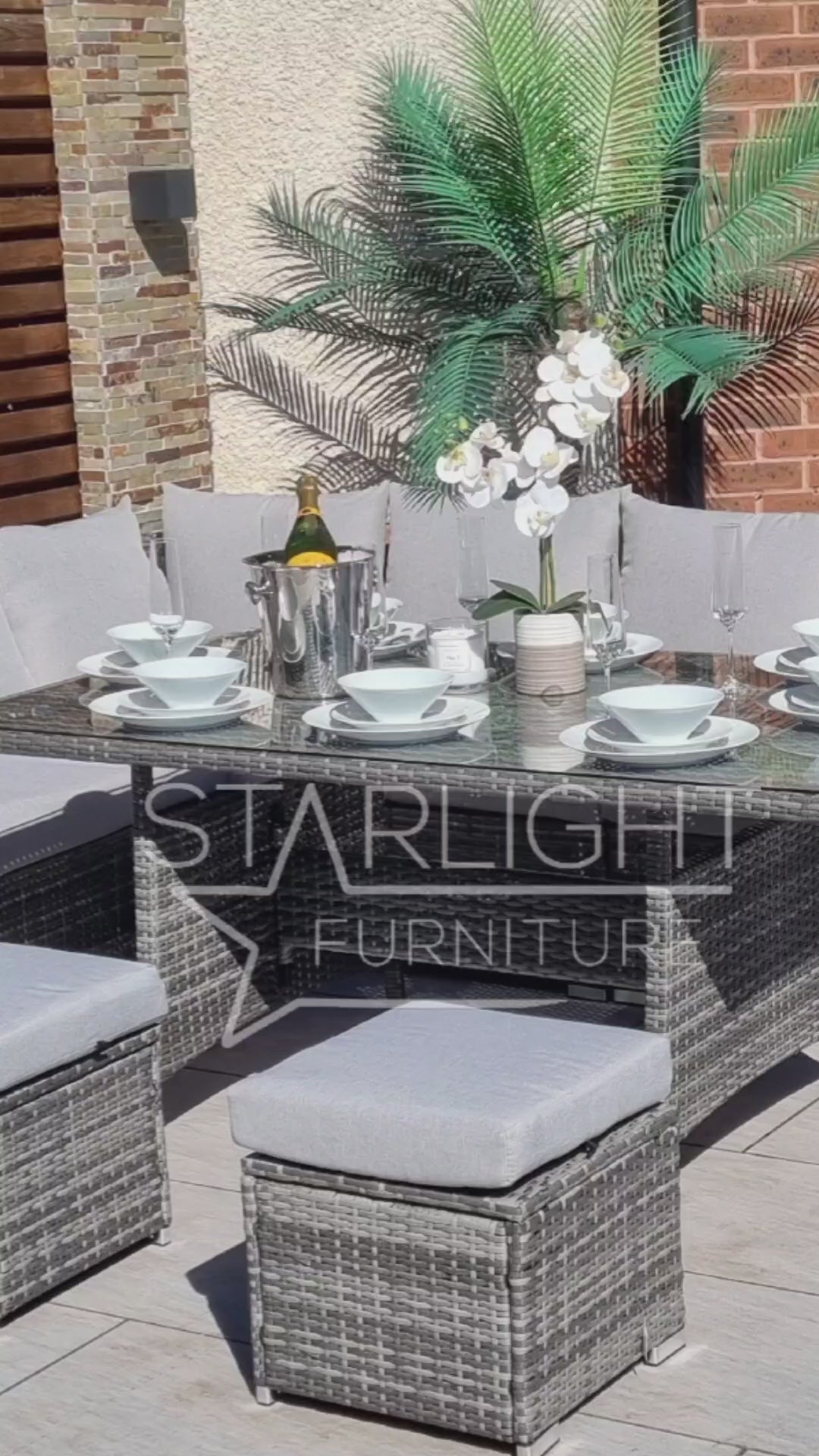 Myla 9 Seater Rattan Garden Furniture Set – Secondary Angle View 14