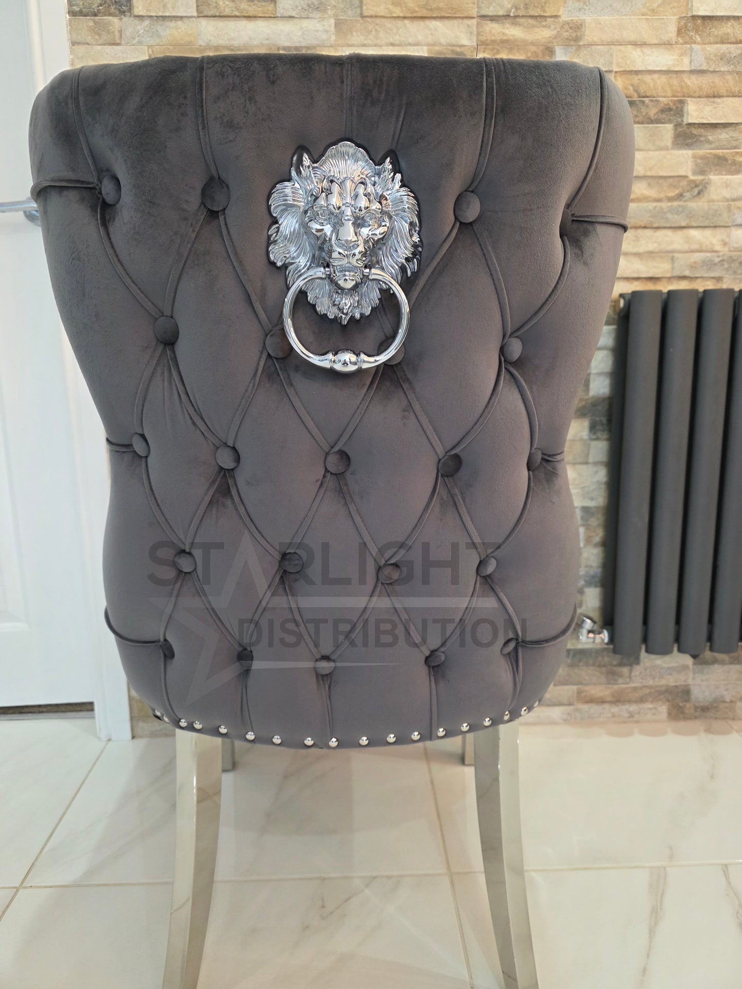 Set of 2 French Velvet Chelsea Button Back Chairs