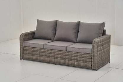 Sienna Recliner Rattan Garden Furniture Set With Firepit Table