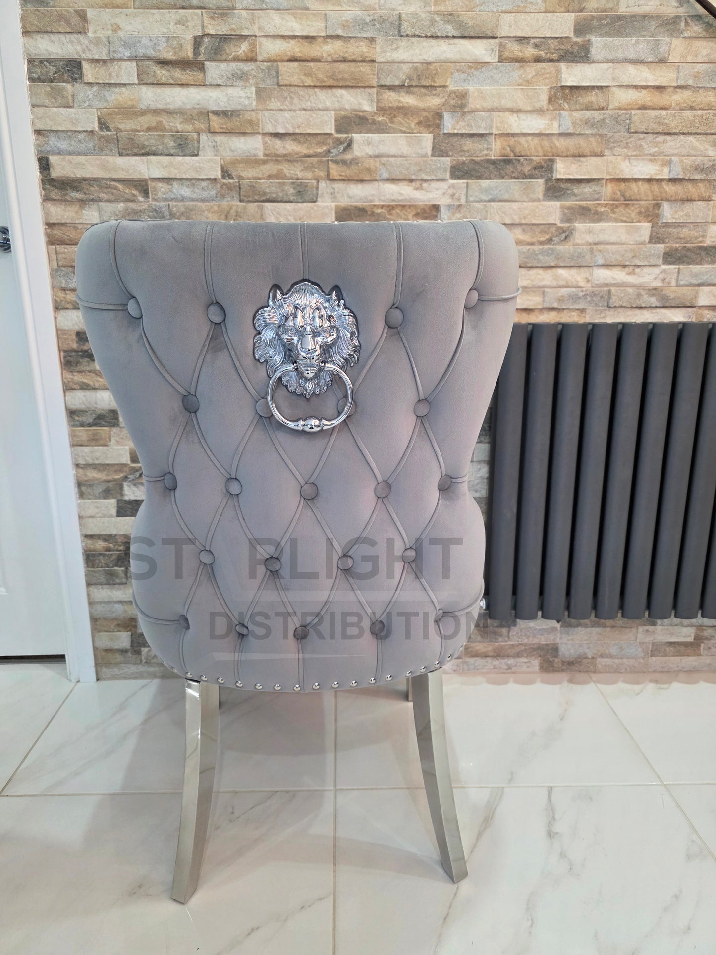 Set of 2 French Velvet Chelsea Button Back Chairs