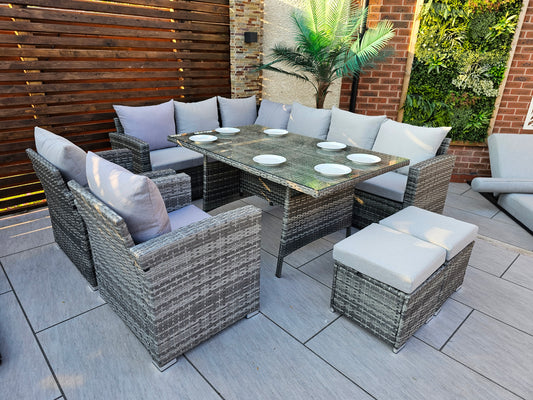 Myla 9 Seater Corner Garden Furniture Set