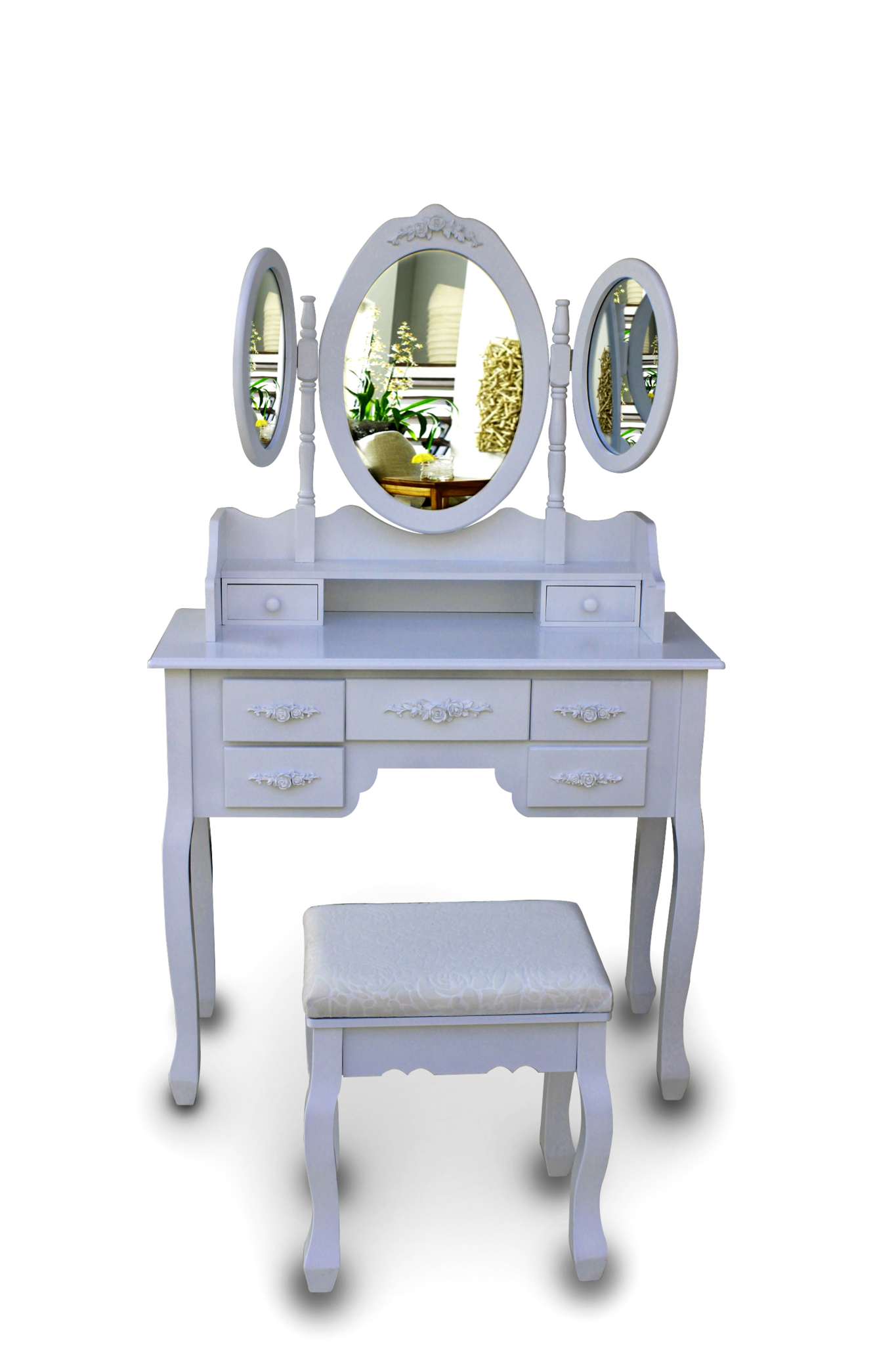 Shabby Chic 7 Drawer Dressing Table