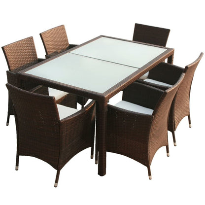 Kansas 6 Seater Rattan Dining Set – Secondary Angle View 6