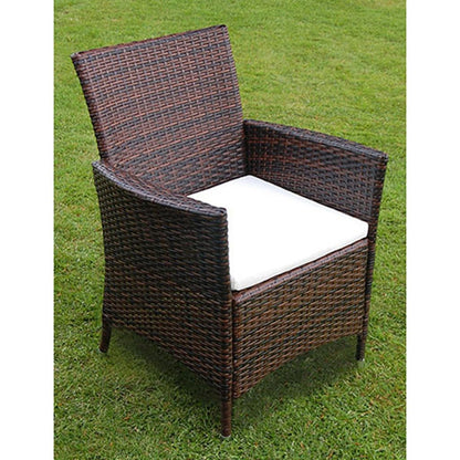 Kansas 4 Seater Rattan Dining Set – Table Top & Frame Structure View