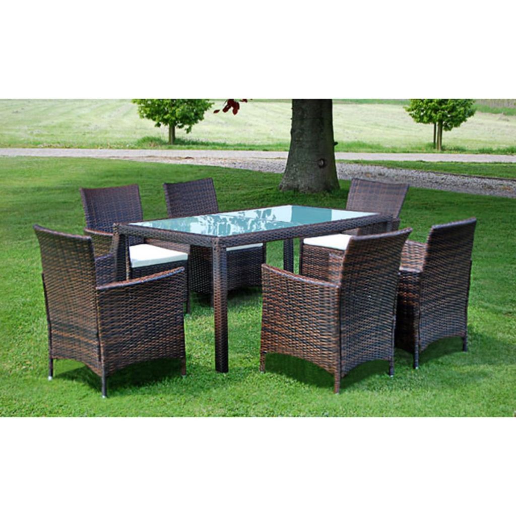 Kansas 6 Seater Rattan Dining Set – In-Situ Garden & Outdoor Setting View